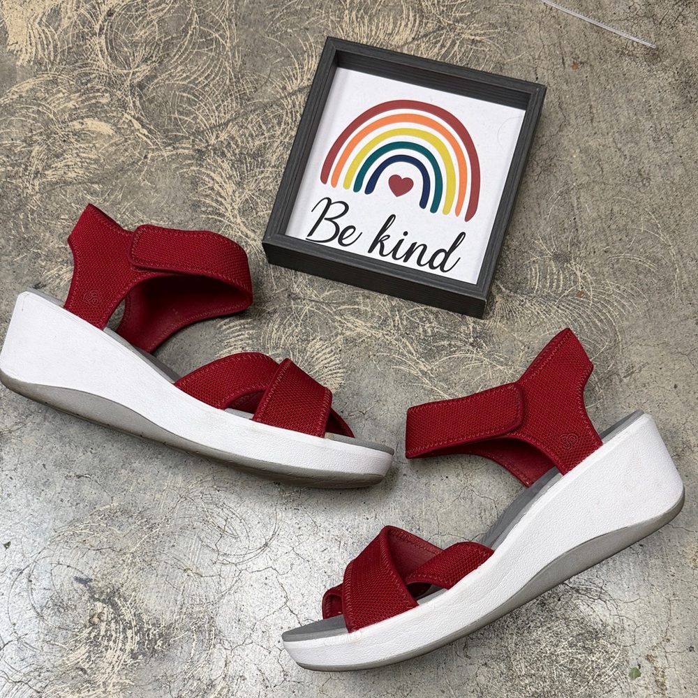 * Cloudsteppers by Clarks Red Sandals